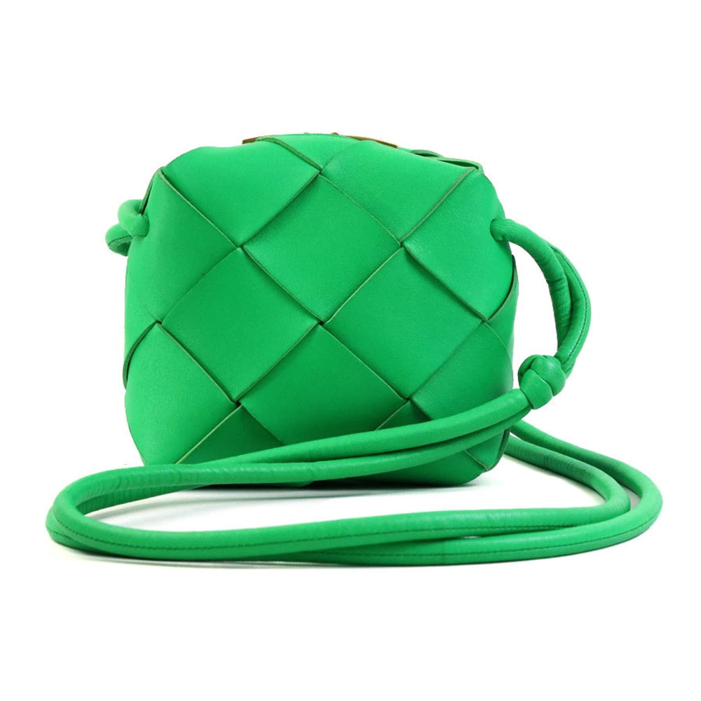 Bottega Veneta Candy Cassette Intrecciato Leather Crossbody Bag Green